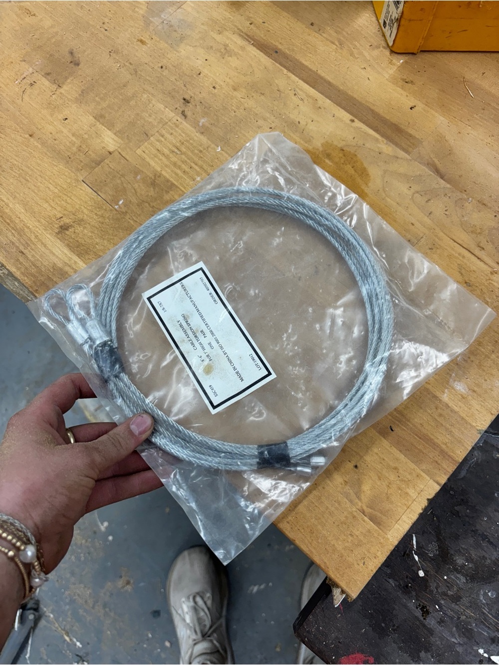 Silver Steel Cable Loop